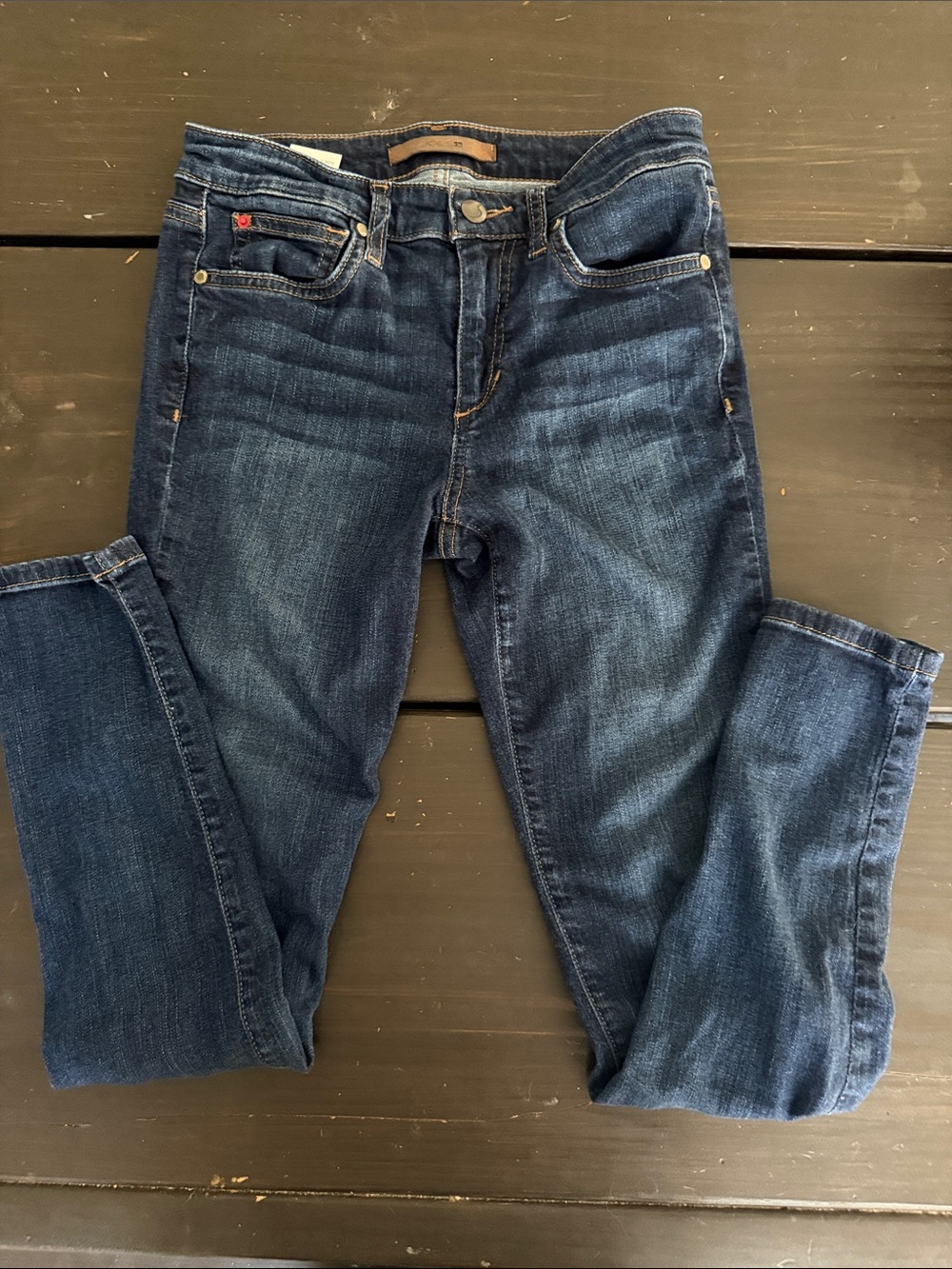Joe's Jeans Women's Skinny in Dark Blue Stretch Denim